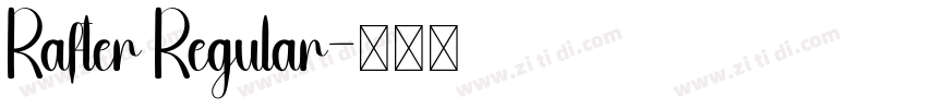 Rafter Regular字体转换